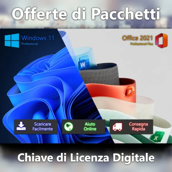 Windows 11 Pro + Microsoft Office 2021 Pro Plus